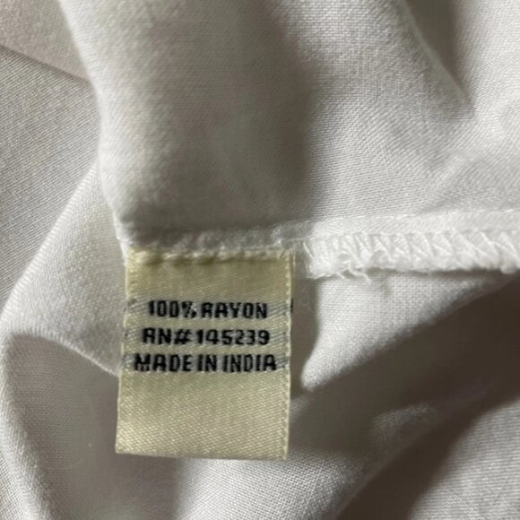 NWT Sim & Sam Womens White High Low Hem Patch Pocket Button Up Shirt Size XL - Picture 7 of 7